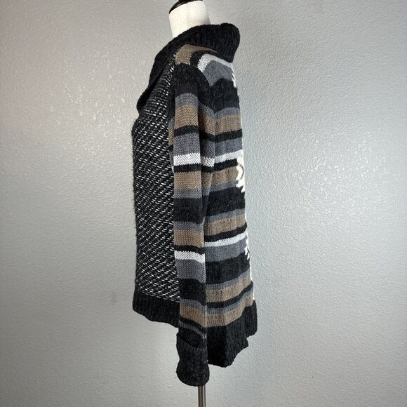 SmartWool CHUP Potlach 1/2 Zip Sweater Size M Charcoal Gray Wool Blend Aztec - Picture 4 of 10